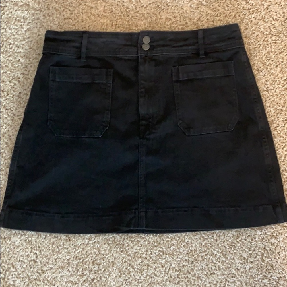 Black Denim Madewell Skirt